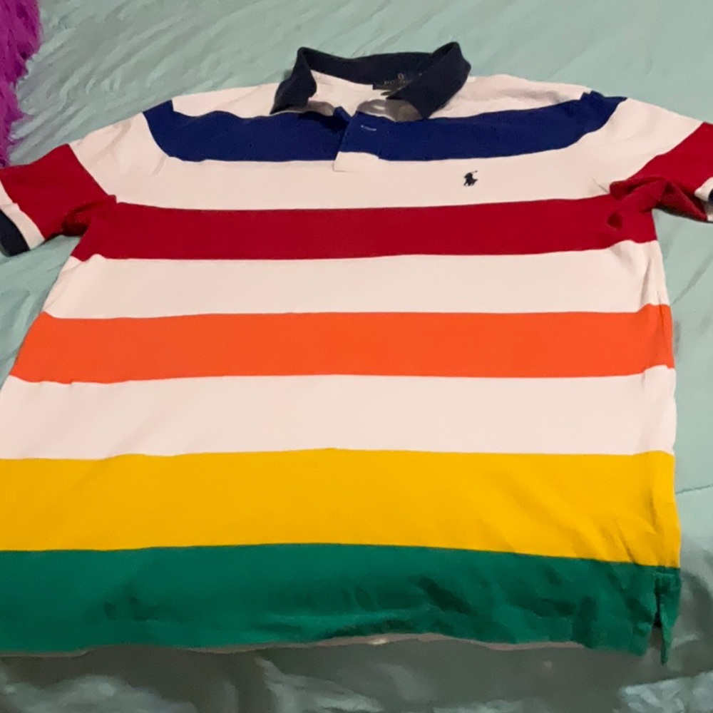 Men Rainbow Polo Shirt